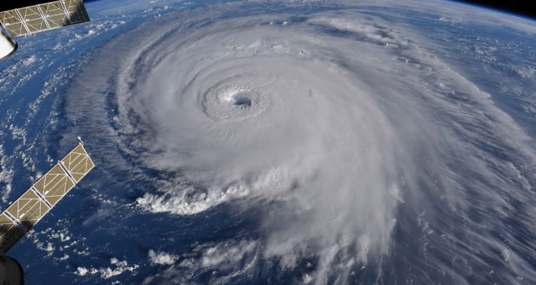 satellite image of hurricane florence